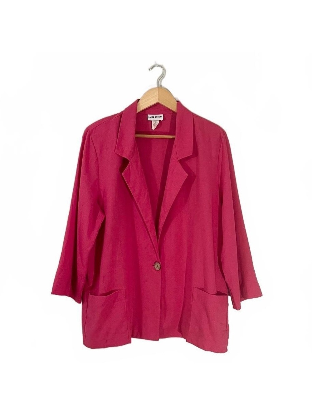 Vintage 90’s Barbie Pink Single Button Blazer Preppy Feminine Career